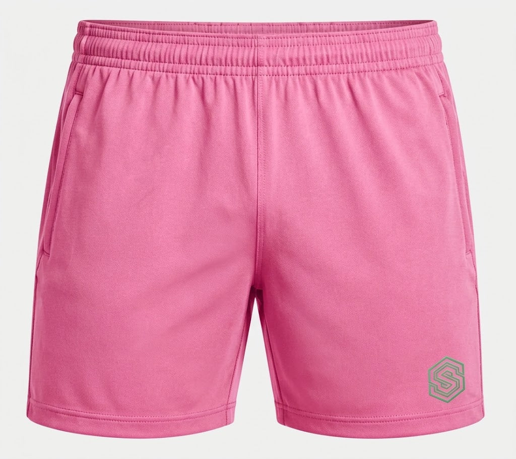 Performance Training Shorts – Charcoal Grey with Mint Green Embroidered Logo