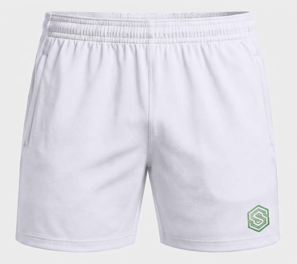 Performance Training Shorts – Charcoal Grey with Mint Green Embroidered Logo