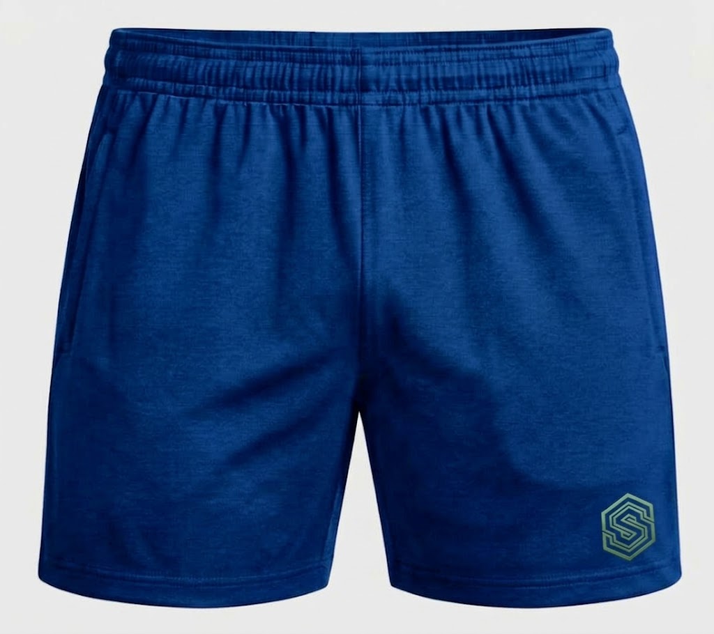 Performance Training Shorts – Charcoal Grey with Mint Green Embroidered Logo