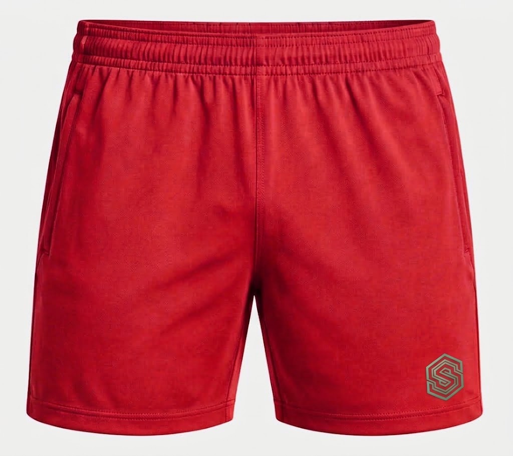 Performance Training Shorts – Charcoal Grey with Mint Green Embroidered Logo