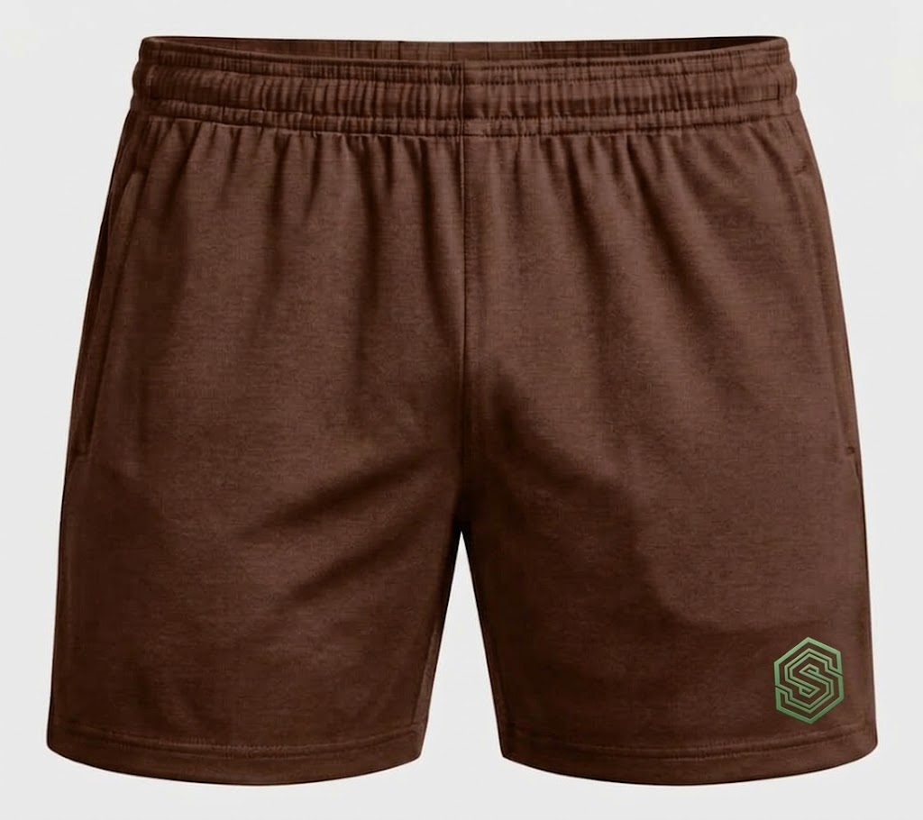 Performance Training Shorts – Charcoal Grey with Mint Green Embroidered Logo