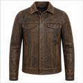 SWARCH HeritageForge Distressed Leather Jacket