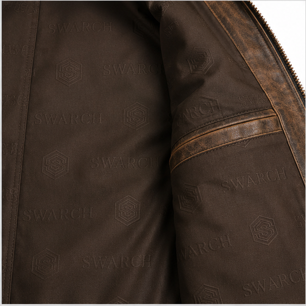 SWARCH HeritageForge Distressed Leather Jacket