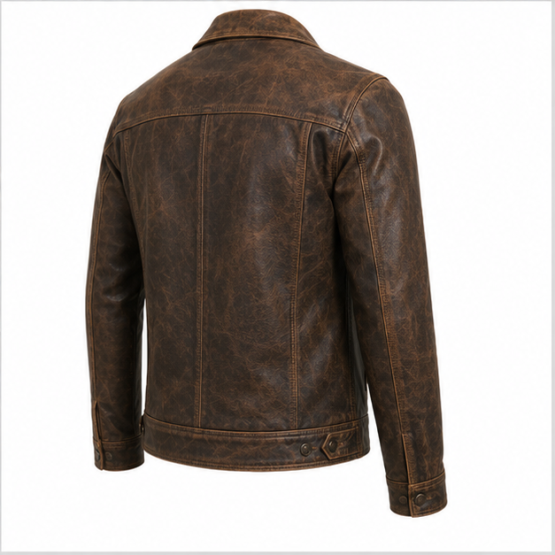 SWARCH HeritageForge Distressed Leather Jacket
