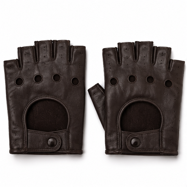SWARCH TitanRider Fingerless Leather Gloves