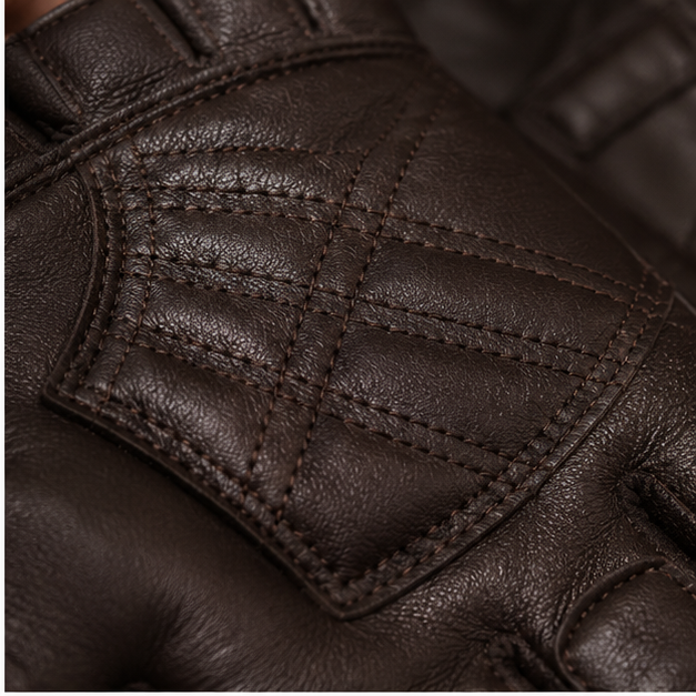 SWARCH TitanRider Fingerless Leather Gloves