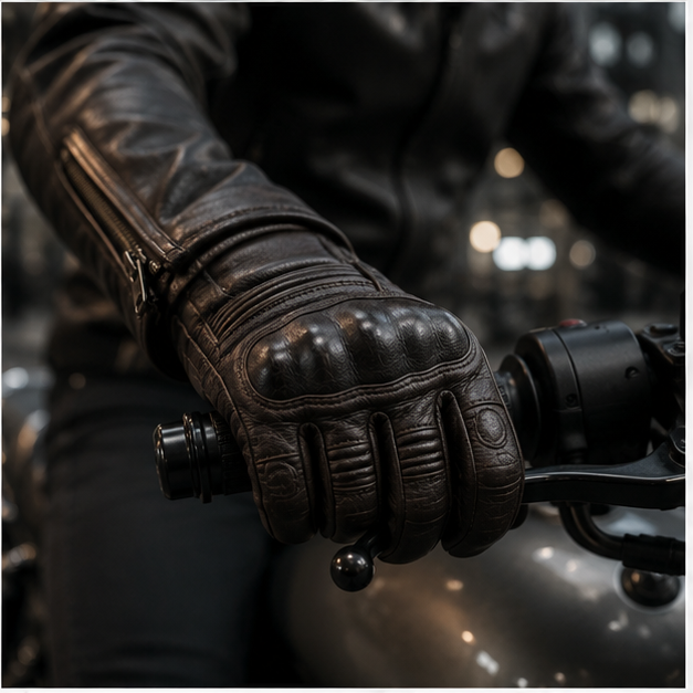 SWARCH VelocityRider Moto Leather Gloves
