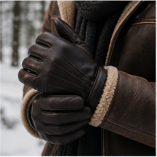 SWARCH ArcticFur Thermal Leather Gloves